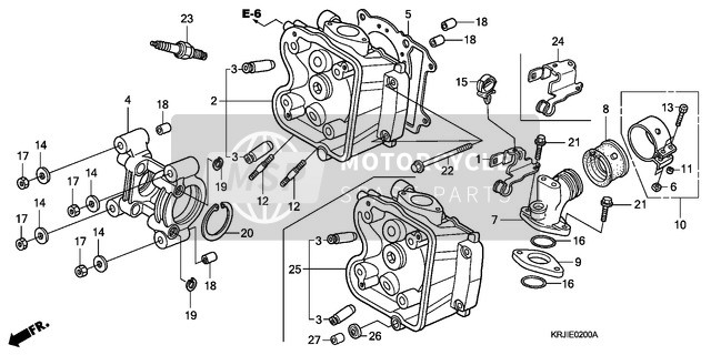 Honda FES150 2004 Cabeza de cilindro para un 2004 Honda FES150